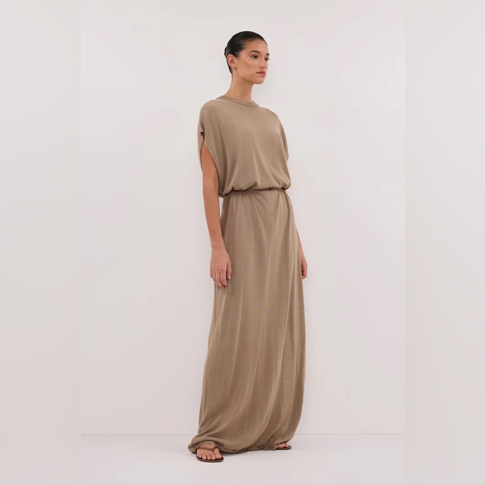 NWOT DISSH Taupe Maxi Dress